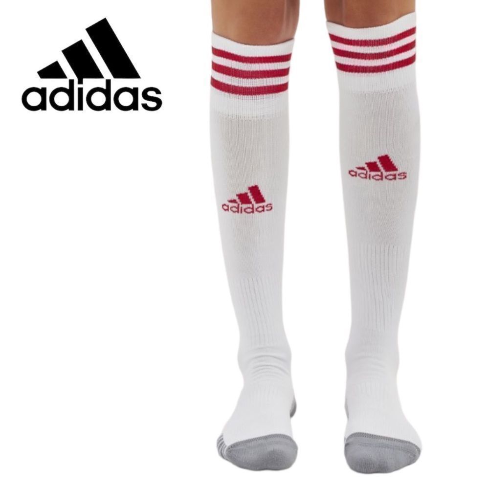 (2) ADIDAS Copa Zone White Red Cushion Soccer Knee-High Socks -2 Pairs M L